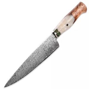 Damaškový kuchyňský nůž Sakai Chef/Bílá obraz