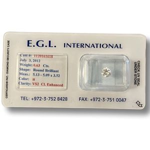 Diamant 0.63 Cts s EGL certifikátom obraz