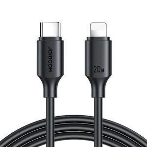 Joyroom USB C kabel Lightning 480Mb/s 20W 2m Černá obraz