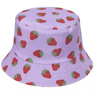 Klobouk Strawberries Fialová obraz