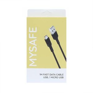 MySafe kabel 1m MicroUSB Černá obraz