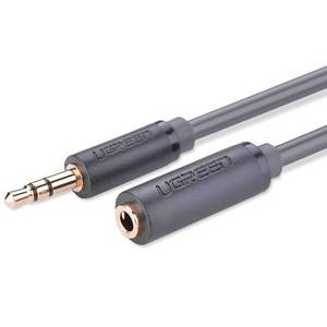 Prodlužovací audio kabel Ugreen AUX Jack 3, 5mm 1m Šedá obraz