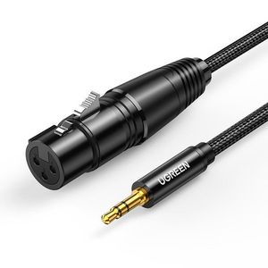 Ugreen audio kabel 3, 5 mm mini jack (samec) XLR (samice) 1 m Černá obraz