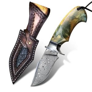 Damaškový lovecký nůž MASTERPIECE Ryotaro Zelená obraz