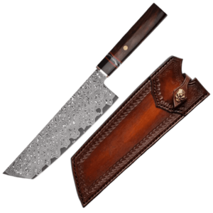 Damaškový kuchyňský nůž MASTERPIECE Suzume Hnědá obraz
