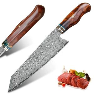 Damaškový kuchyňský nůž MASTERPIECE Tenchi Hnědá obraz
