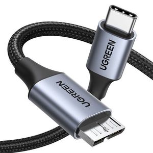 USB C Micro USB B 3.0 5Gb/s 3A 2m kabel Ugreen US565 Šedý obraz