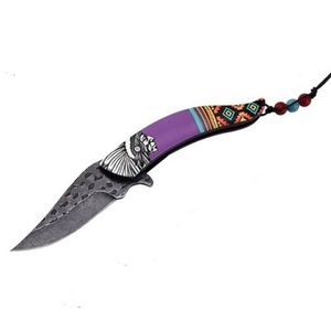 Outdoorový skládací nůž Indian Fialová obraz