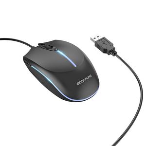 Kabelová počítačová myš Borofone BG10 Černá obraz