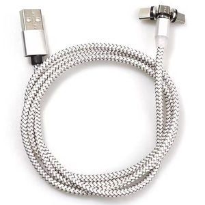 USB nabíjecí kabel 3v1 s magnetickými koncovkami Stříbrná obraz