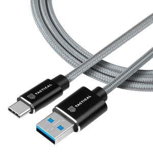 Tactical Aramid extra pevný kabel USB A/USB C 2m Šedá obraz
