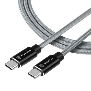 Tactical Aramid extra pevný kabel USB C/USB C 100W 20V/5A 0.3m Šedá obraz