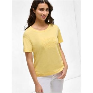 Orsay Žluté dámské tričko s krátkým rukávem - Dámské obraz