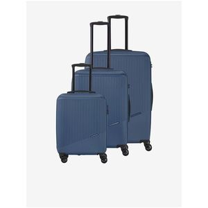 Sada tří cestovních kufrů v modré barvě Travelite Bali S, M, L Blue obraz