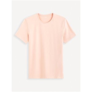 Růžové pánské basic tričko Celio Neunir obraz
