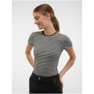 Bílo-černé dámské pruhované tričko Vero Moda obraz