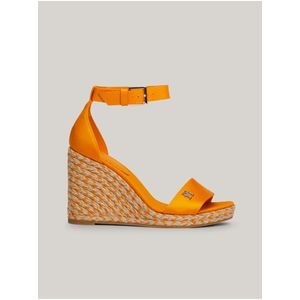 Oranžové dámské sandálky na klínku Tommy Hilfiger obraz