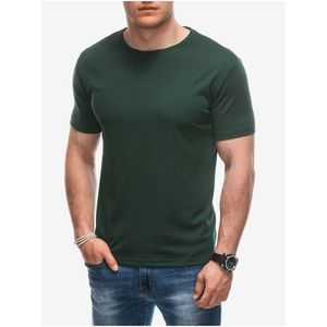 Tmavě zelené pánské basic tričko Edoti obraz