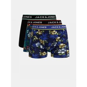 Jack & Jones Flower Boxerky 3 ks Modrá obraz