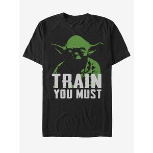 ZOOT.Fan Star Wars Yoda Train You Must Triko Černá obraz