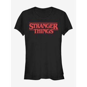 ZOOT.Fan Netflix Stranger Things Logo Triko Černá obraz