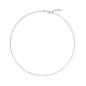 AGAIN Jewelry Korálkový náhrdelník z růžového křišťálu AJKNA002 obraz