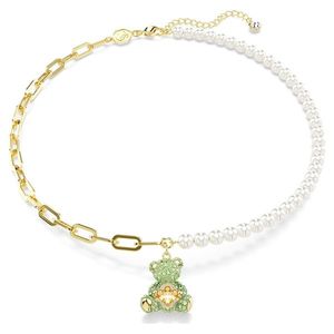 Swarovski Roztomilý pozlacený náhrdelník se Swarovski perlami Teddy 5669162 obraz