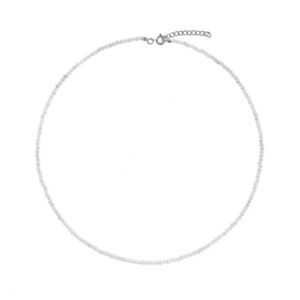 AGAIN Jewelry Korálkový náhrdelník z měsíčního kamene AJKNA003 obraz