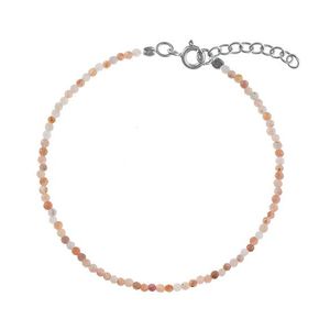 AGAIN Jewelry Korálkový náramek z oranžového měsíčního kamene AJKNR002 obraz