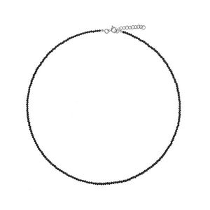 AGAIN Jewelry Korálkový náhrdelník z černého spinelu AJKNA008 obraz