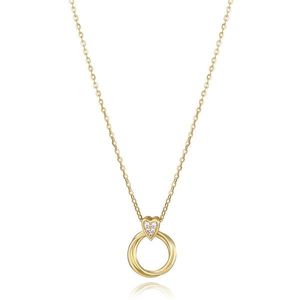 Viceroy Něžný pozlacený náhrdelník se zirkony Trend 13207C100-30 obraz