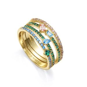 Viceroy Třpytivý pozlacený prsten pro ženy Elegant 15121A012-39 52 mm obraz