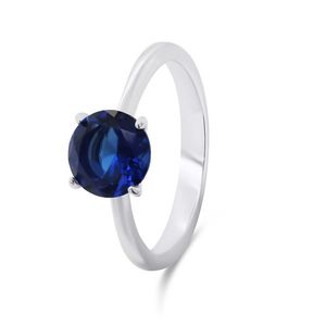 Brilio Silver Nadčasový stříbrný prsten s modrým zirkonem RI057WB 58 mm obraz