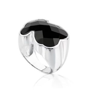 Tous Výrazný stříbrný prsten s onyxem 1000217914 54 mm obraz