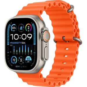 Apple Apple Watch Ultra 2 49mm titanová s oranžovým oceánským řemínkem obraz