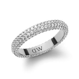 Daniel Wellington Třpytivý ocelový prsten s krystaly Pavé DW0040065 60 mm obraz