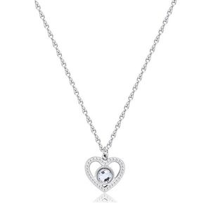 S`Agapõ Něžný náhrdelník Srdíčko s krystalem Lucky Light SKT35 obraz