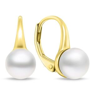 Brilio Silver Pozlacené perlové náušnice EA938Y obraz