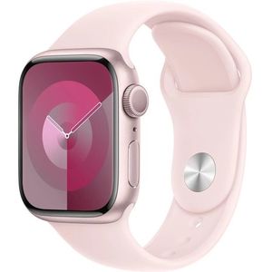 Apple Apple Watch Series 9 41mm Růžový hliník se světle růžovým sportovním řemínkem S/M obraz