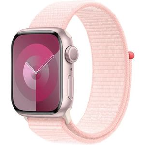 Apple Apple Watch Series 9 41mm Růžový hliník se světle růžovým provlékacím řemínkem obraz