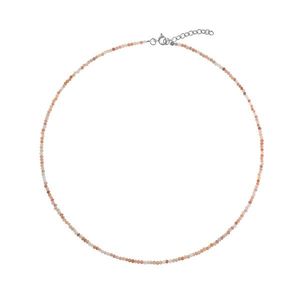 AGAIN Jewelry Korálkový náhrdelník z oranžového měsíčního kamene AJKNA001 obraz