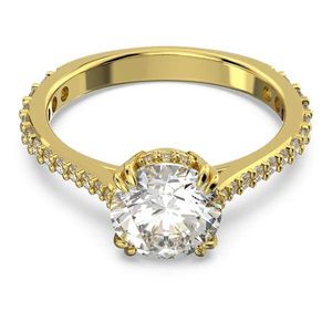 Swarovski Nádherný pozlacený prsten s krystaly Constella 5642619 60 mm obraz