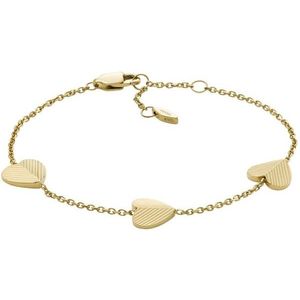 Fossil Něžný pozlacený náramek se srdíčky Harlow JF04653710 obraz