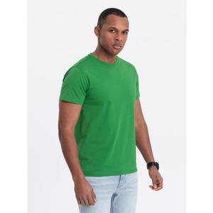 Pánské klasické bavlněné tričko BASIC zelené obraz