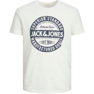 Jack&Jones Pánské triko JJEJEANS Standard Fit 12232972 Cloud Dancer M obraz
