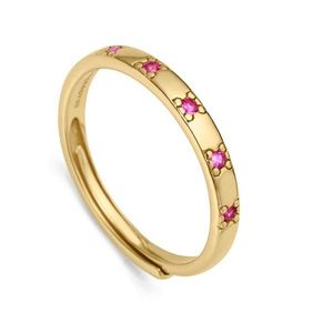 Viceroy Stylový pozlacený prsten s růžovými zirkony Trend 9119A01 53 mm obraz