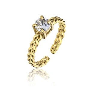 Emily Westwood Pozlacený otevřený prsten se zirkonem Aspen EWR23067G obraz