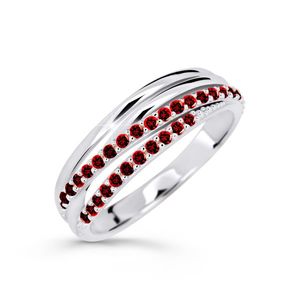 Cutie Diamonds Třpytivý prsten z bílého zlata s rubíny DZ6716-3352-RU-X-2 50 mm obraz