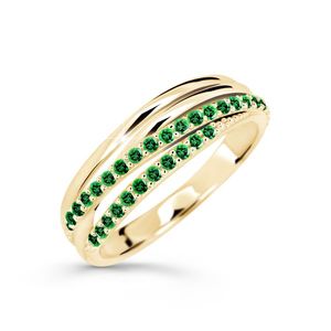 Cutie Diamonds Třpytivý prsten ze žlutého zlata se smaragdy DZ6716-3352-SM-X-1 48 mm obraz