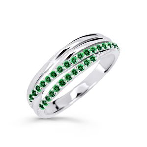 Cutie Diamonds Třpytivý prsten z bílého zlata se smaragdy DZ6716-3352-SM-X-2 48 mm obraz